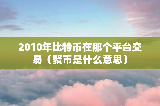 2010年比特币在那个平台交易（聚币是什么意思）