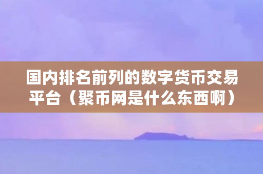 **排名前列的数字货币交易平台（聚币网是什么东西啊）