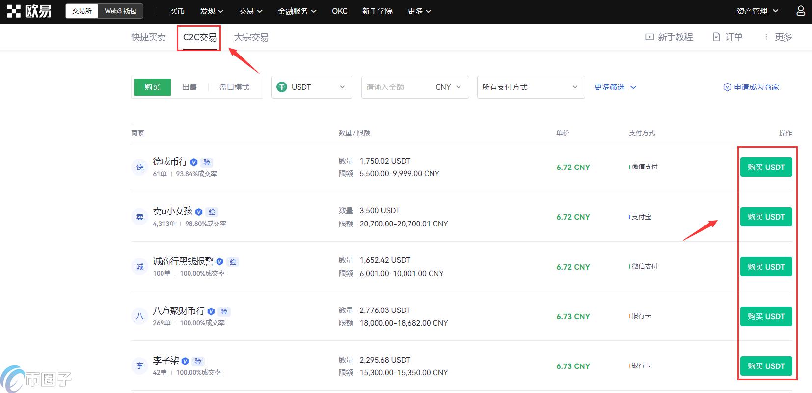 欧易交易所怎么买U？一文学会在欧易OKX买USDT