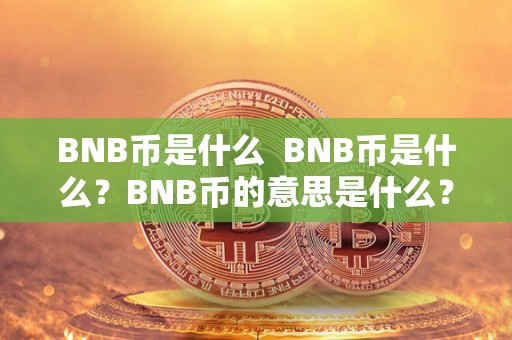 BNB币是什么 BNB币是什么？BNB币的意思是什么？详细解读BNB币的背景、用途和发展前景